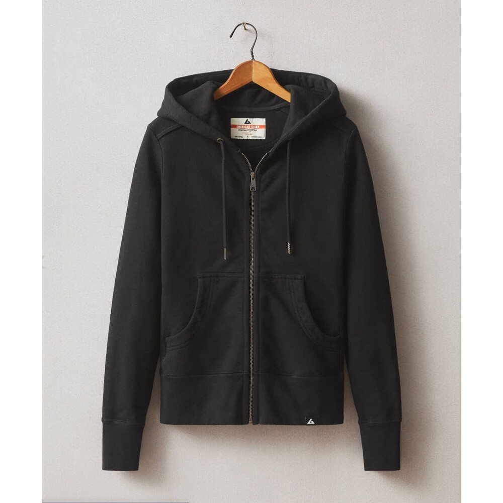 American Giant Hoodie Womens XS Black Classic Full Zip Heavyweight USA NEW